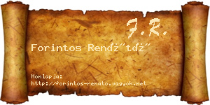 Forintos Renátó névjegykártya