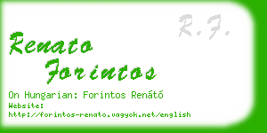 renato forintos business card