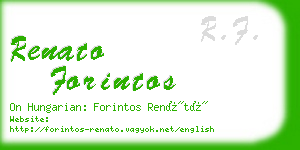 renato forintos business card